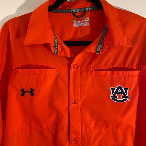 Auburn Tigers Under Armour Polo & Fishing Shirt Bundle - Men’s Large - Picture 3 of 13